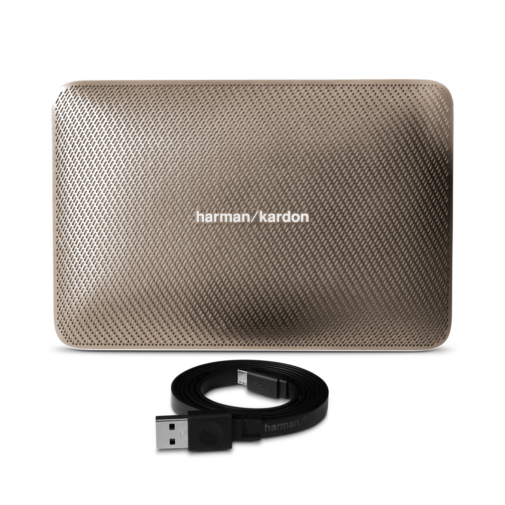 Esquire 2 - Gold - Premium portable Bluetooth speaker with quad microphone conferencing system - Detailshot 1