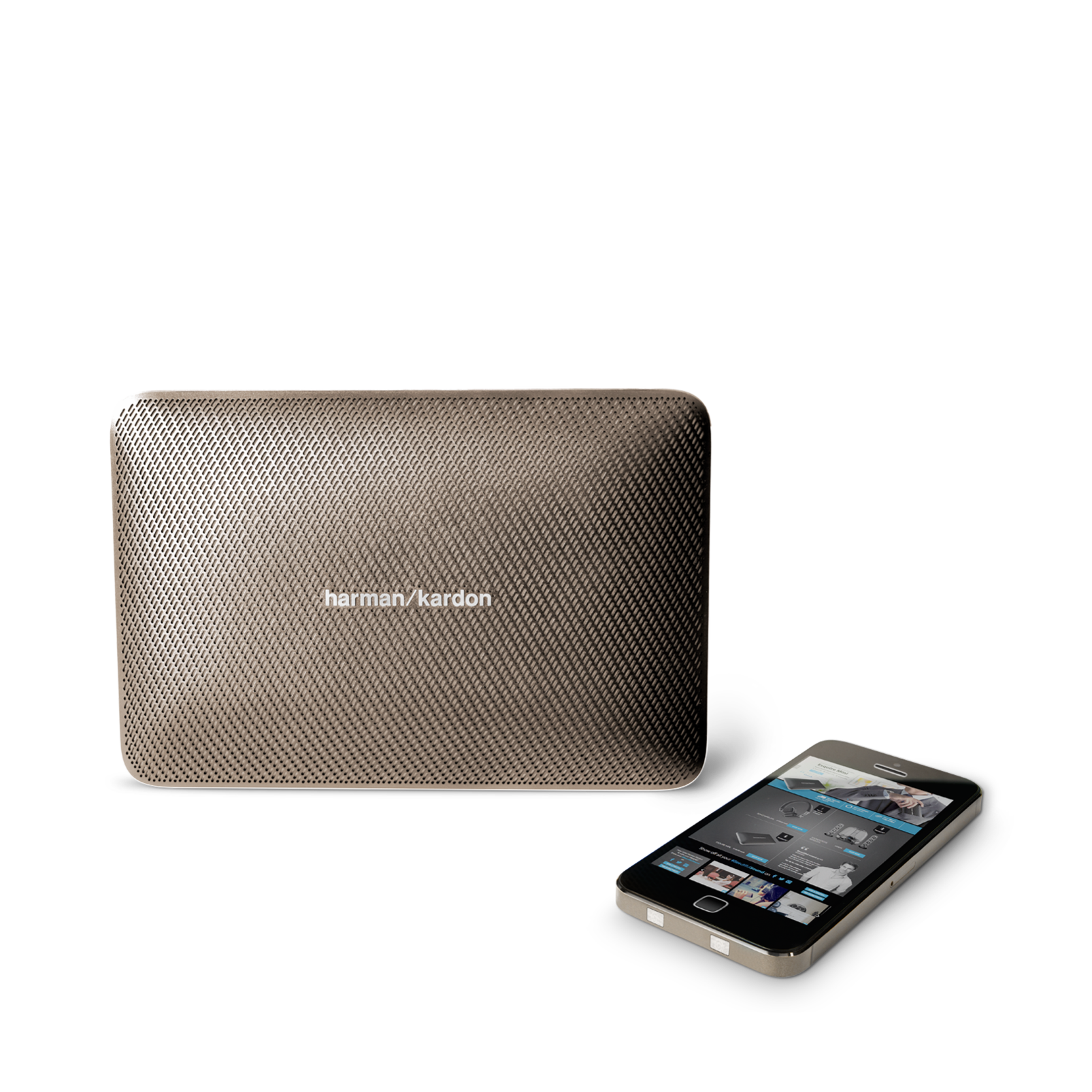 Esquire 2 - Gold - Premium portable Bluetooth speaker with quad microphone conferencing system - Detailshot 5